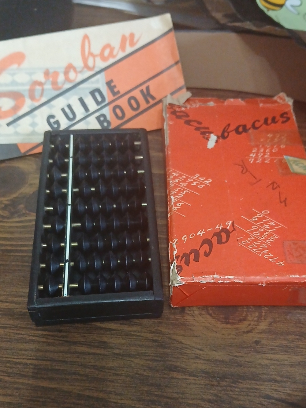 Vintage Soroban Abacus in Black - Classic Calculation Tool